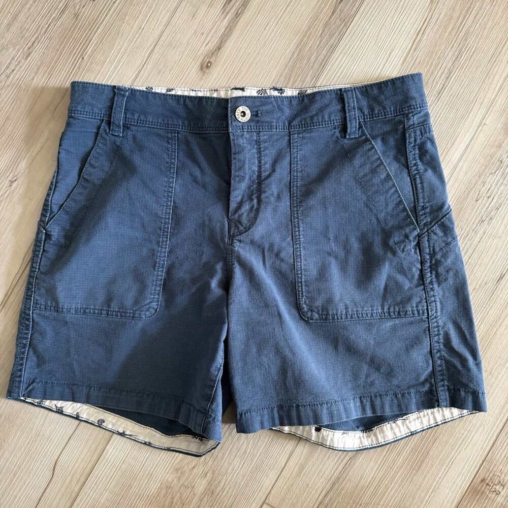 The North Face Shorts Womens 6 Blue Rip Stop Cotton Blend Hiking Casual Outdoor
